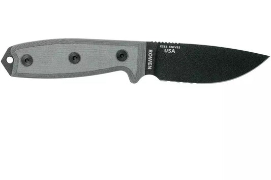 ESEE Model 3 serrated, grey handle 3S with sheath + clip