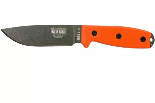 ESEE Model 4 G10 Venom orange Plain Edge Knife (ESEE-4P-VG)
