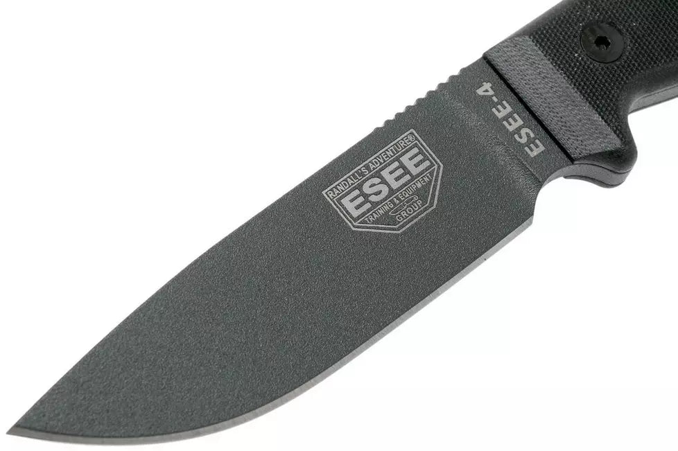 ESEE Model 4 Tactical Gunsmoke, black handle 4P-TG-B