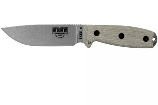 ESEE Model 4 Plain Edge S35VN, Canvas Micarta Handle 4P35V