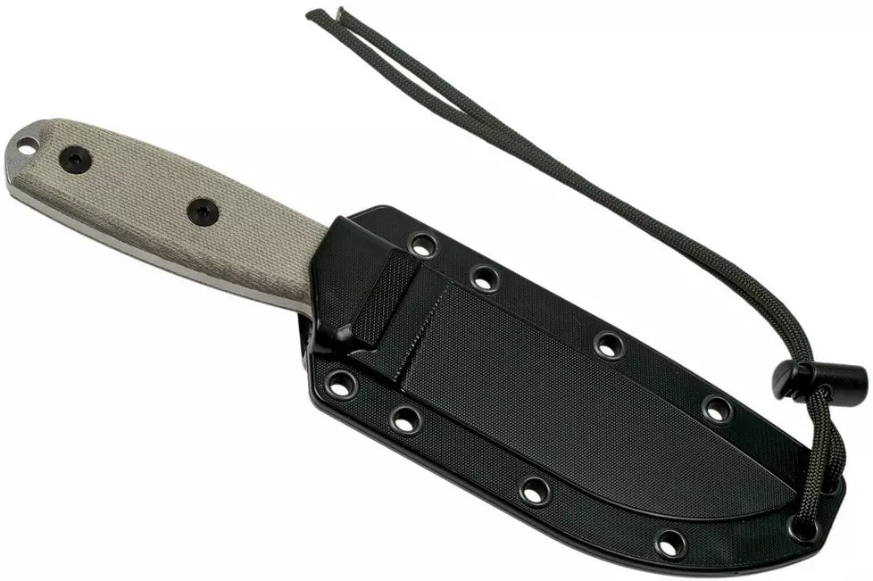 ESEE Model 4 Plain Edge S35VN, Canvas Micarta Handle 4P35V with sheath