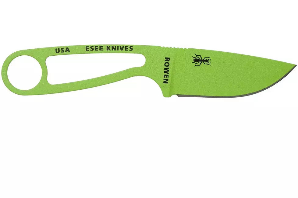 ESEE Izula-VG-KIT, Fixed Blade Neck Knife with Survival Kit - Venom Green