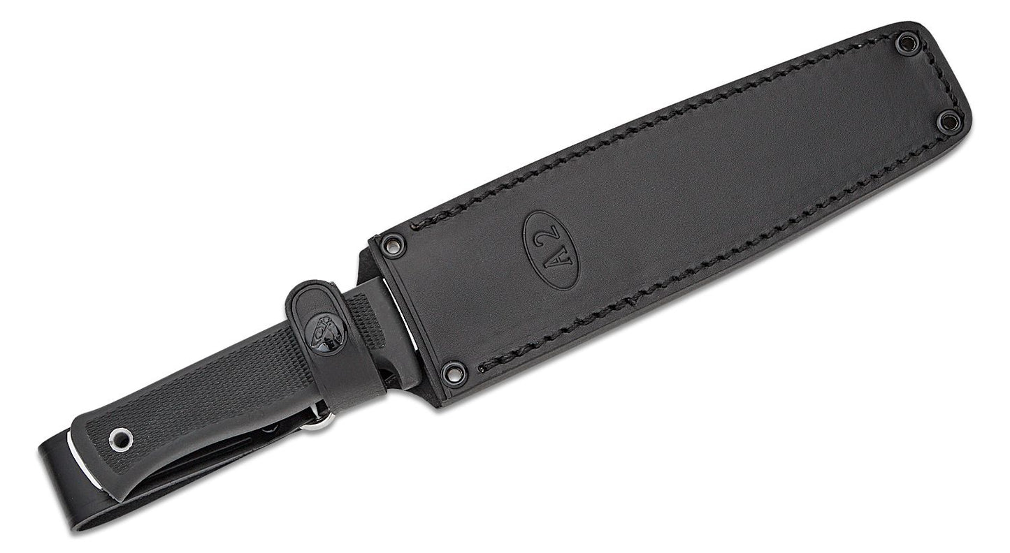 Fallkniven A2 Wilderness Knife 8" Satin VG10 Blade, Kraton Handle, Leather Sheath - A2L