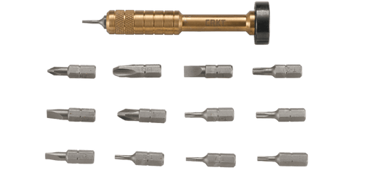 CRKT Wu Hex Bit Driver Tool Roll - Leather/Brass 9911