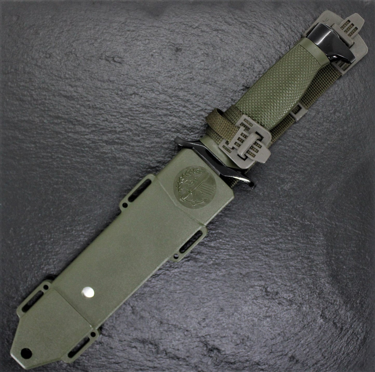 Aitor Bowie NATO OD Green & Black Stainless Fixed Blade Knife w/ Sheath 16047