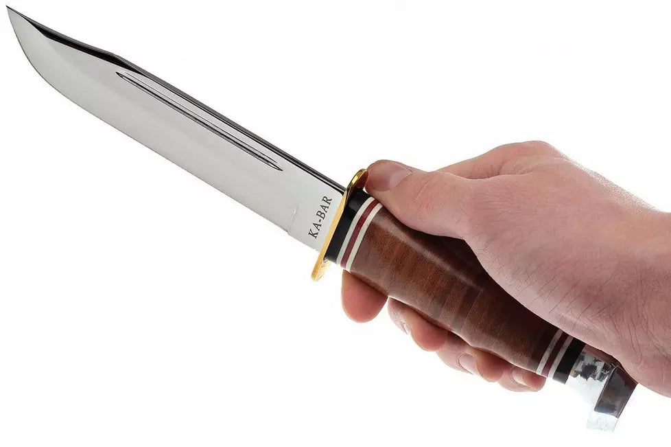 Kabar 1235 Leather Handled Marine Hunter