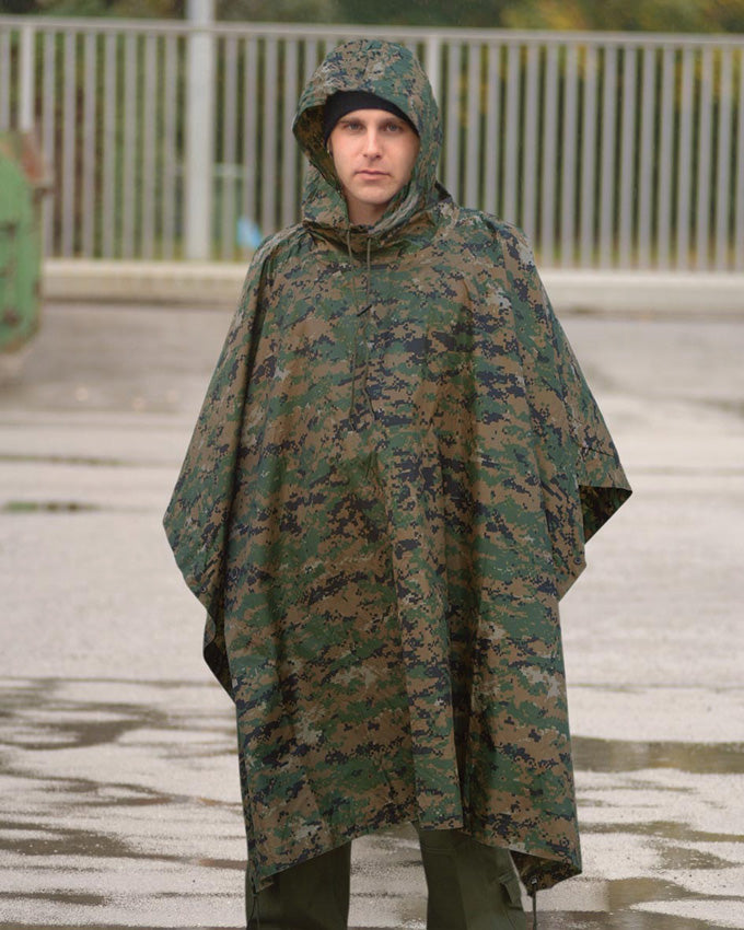 Mil-Tec Digital WL Camo Ripstop Poncho - camp cooking equipment - image 1