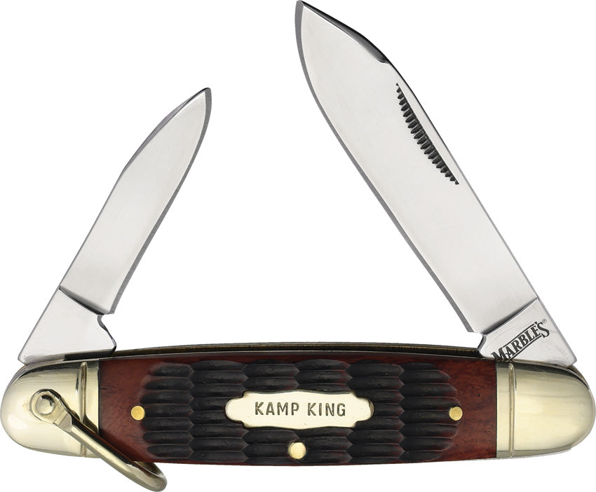 Marbles 2 Blade Folder Brown Bone MR721 PK1804