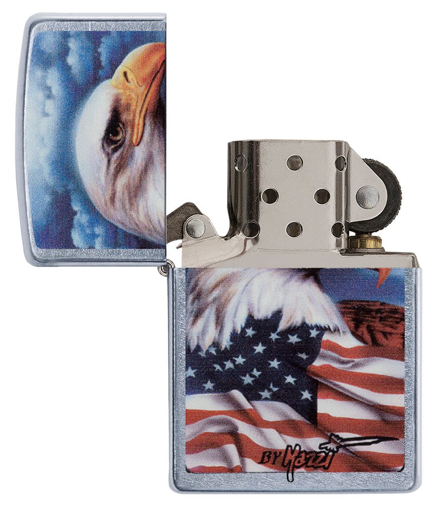 Mazzi® Americana Eagle Chrome Windproof Lighter – Zippo UK | Shop now at Mjoutdoorsgear UK