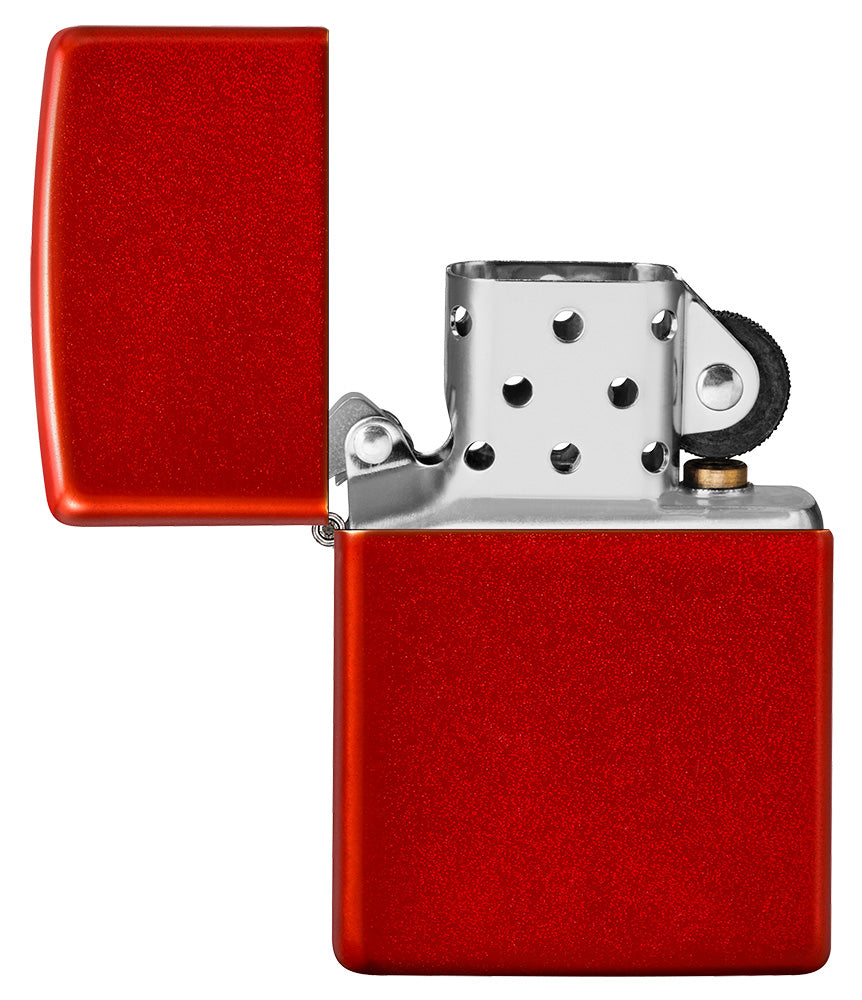 Zippo Metallic Red Windproof Lighter – Made in USA - Shop now at Mjoutdoorsgear UK