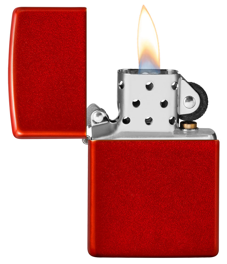 Zippo Metallic Red Windproof Lighter – Made in USA - Shop now at Mjoutdoorsgear UK