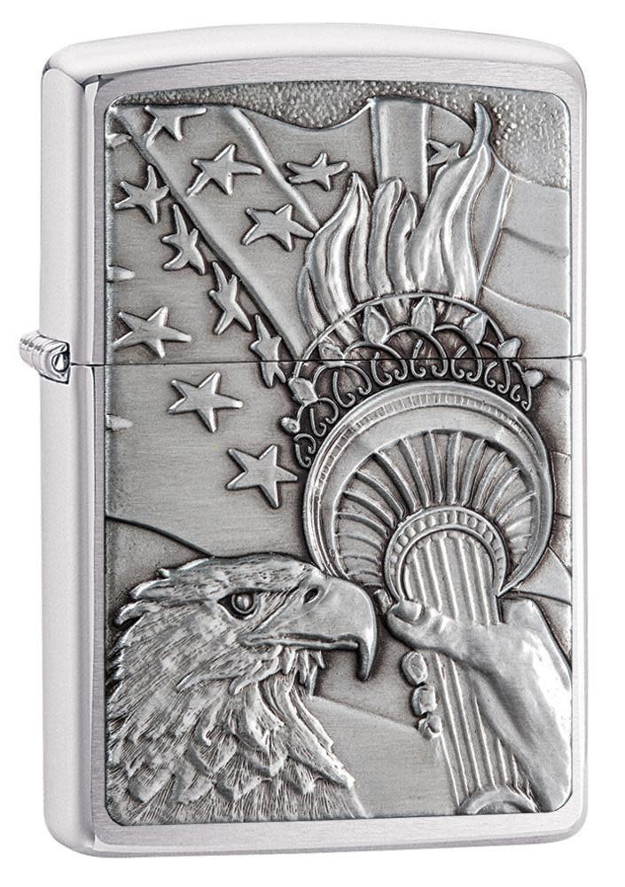 Zippo Patriotic Eagle Emblem Windproof Lighter – Made in USA - Shop now at mjoutdoorsgear UK