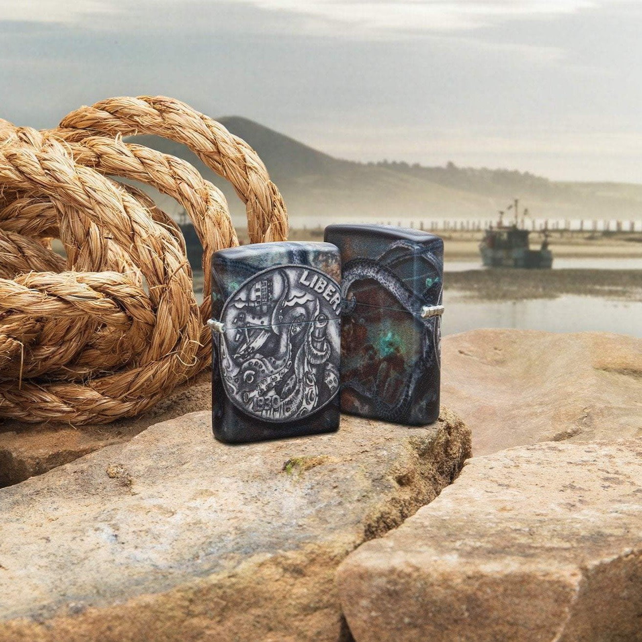Zippo Pirate Coin 540 Color Design Windproof Lighter - Made in USA - Shop now at Mjoutdoorsgear UK