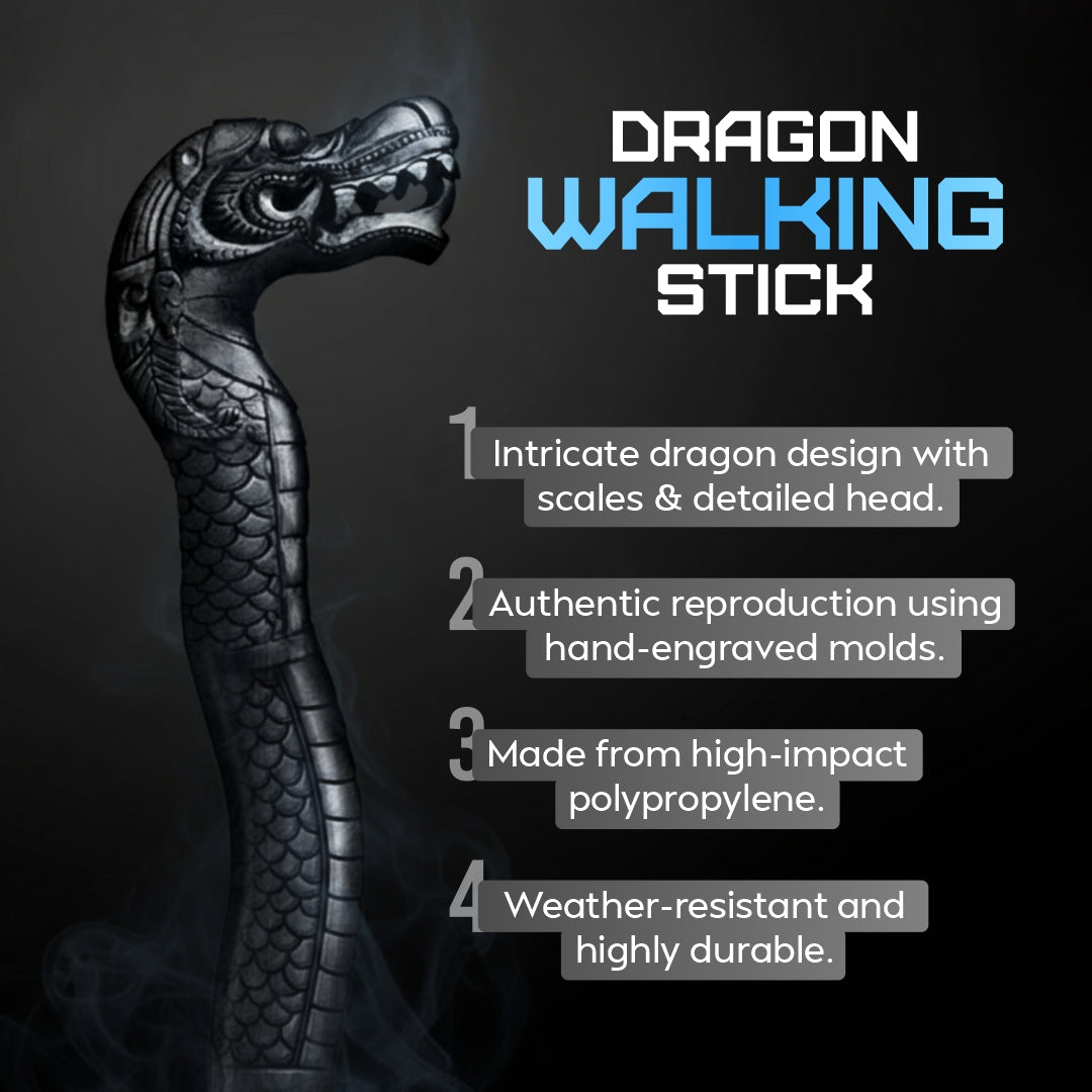 Cold Steel Dragon Walking Stick | Durable Polypropylene Cane – Mjoutdoorsgear UK