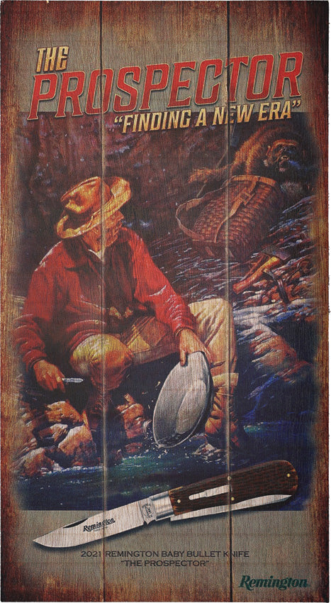 Remington Prospector Wood Sign - outdoor lifestyle sign - image 1
