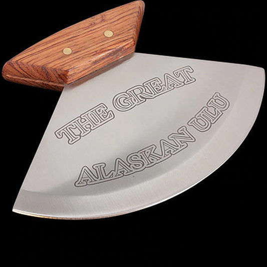 Rough Rider 851 The Great Alaskan ULU Fixed Stainless Blade Knife with Wood Handles