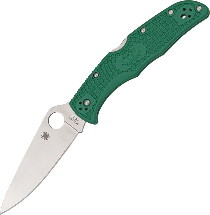 Spyderco Endura 4 Lockback Green C10FPGR by Spyderco – available for sale in the UK at Mjoutdoorsgears
