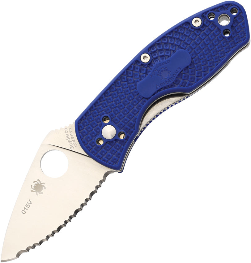 Spyderco Ambitious Linerlock Blue Serr C148SBL