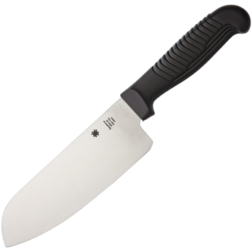 Spyderco 6" Santoku Knife Black Sermollan – Precision, Balance, and Control
