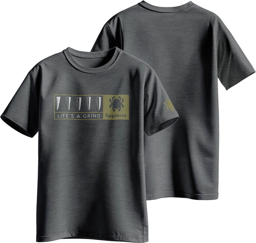 Spyderco T-Shirt Life's a Grind Heather TS05HGY_L by Spyderco - T-Shirt for Sale in UK