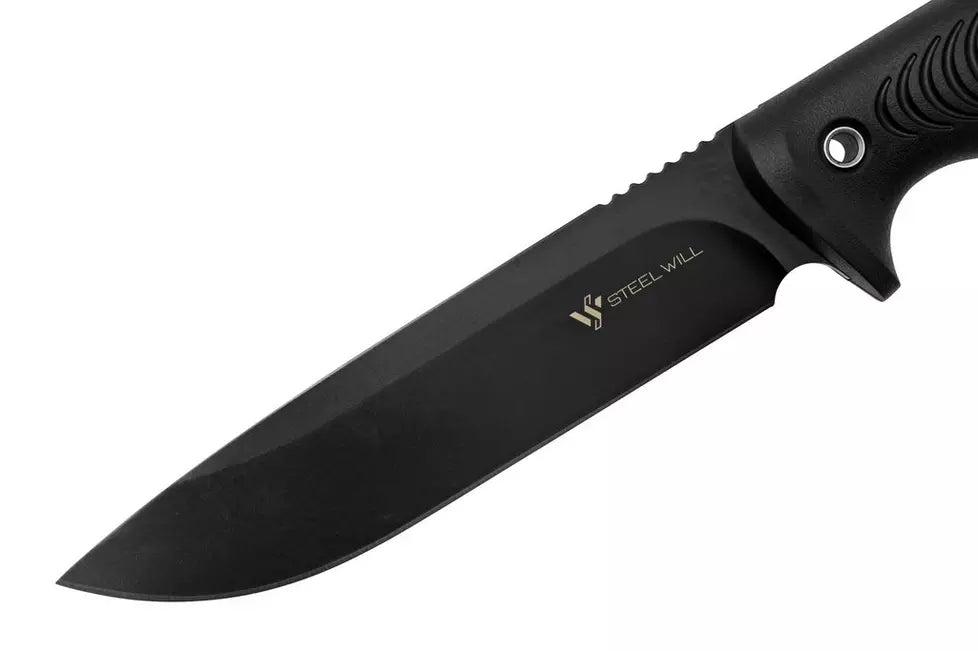 Steel Will Roamer D2 Tool Steel Blade Black TPE Handle Fixed Knife - R305-1BK