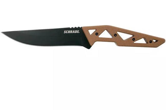 Schrade Frontier Fixed Knife 4.5" 1124284 Tan & Black FRN pocket knife