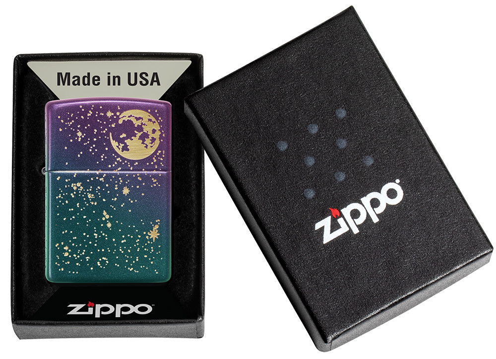 Zippo Starry Sky Design Iridescent Windproof Lighter – Made in USA - Shop now at Mjoutdoorsgear UK