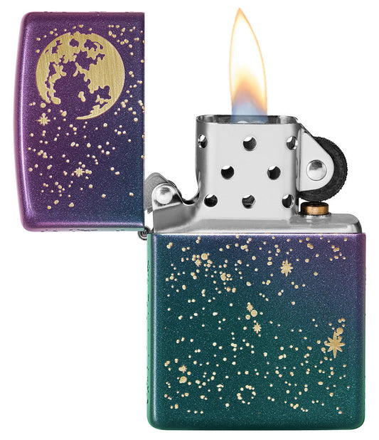 Zippo Starry Sky Design Iridescent Windproof Lighter – Made in USA - Shop now at Mjoutdoorsgear UK