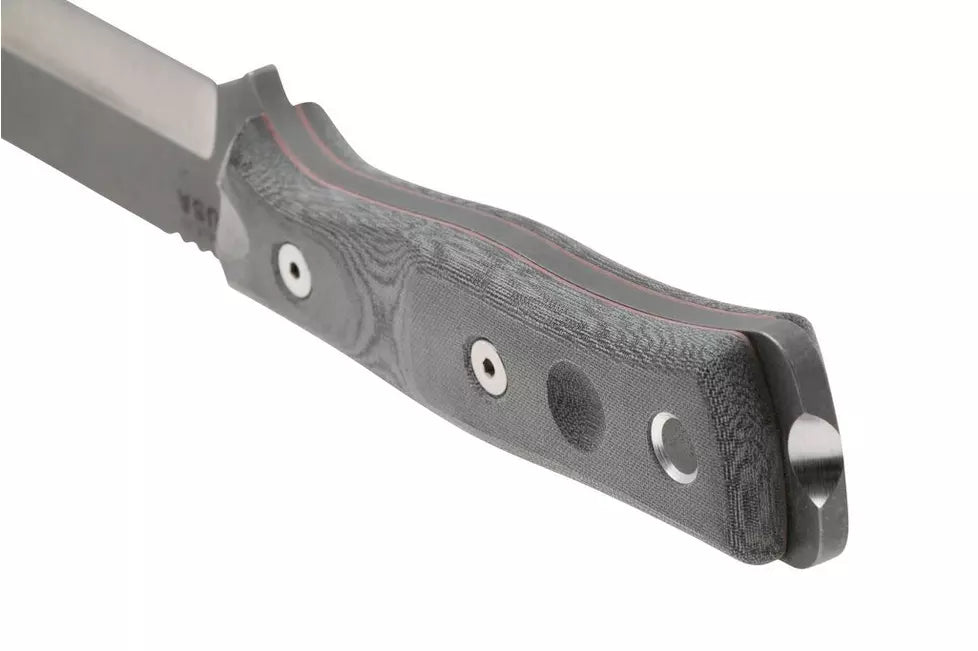 TOPS Knives Fieldcraft B.O.B. BROS-TBF BLM, 1095 Tumbled Finish, Black Linen Micarta, bushcraft knife, Brothers Of Bushcraft design