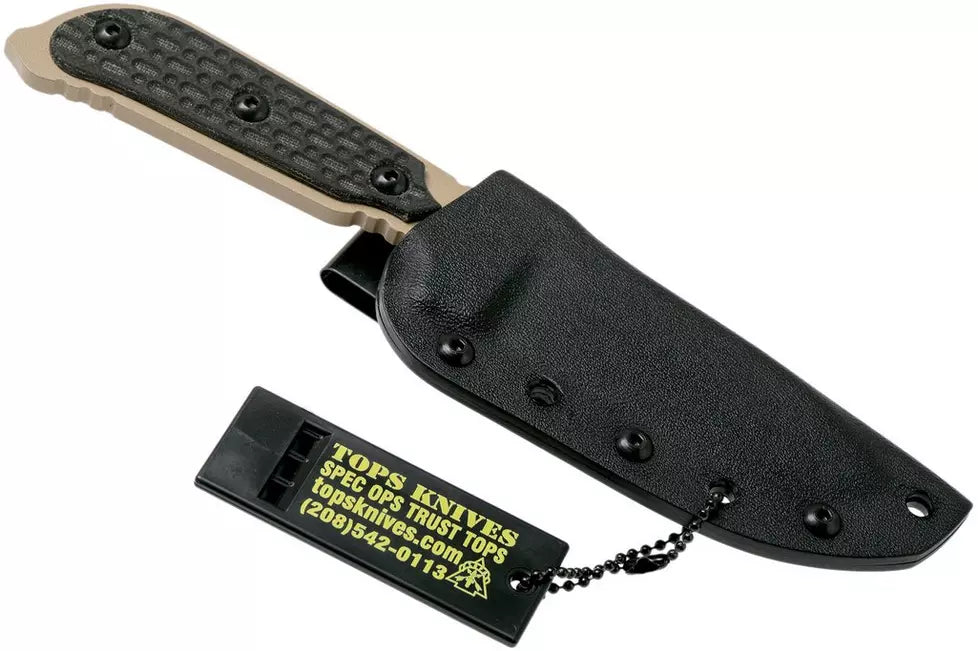 TOPS Mil-SPIE Elite Black Canvas Micarta MIL3-ELITE survival knife