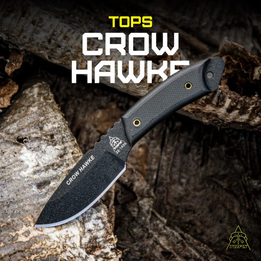 TOPS Crow Hawke CRH-01 – Tactical Mini Fixed Blade Knife for Outdoor Use
