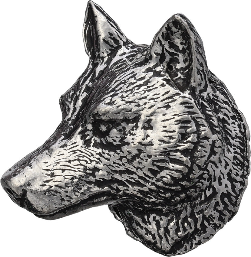 TS Brown Wolf Head Pin - outdoor gear storage - image 1