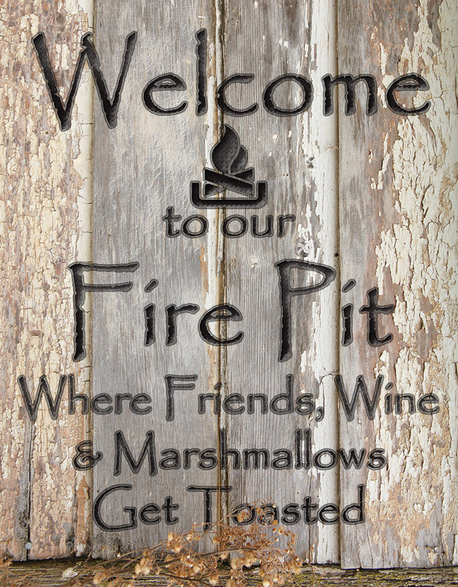 Tin Signs Fire Pit - outdoor gear storage - image 1
