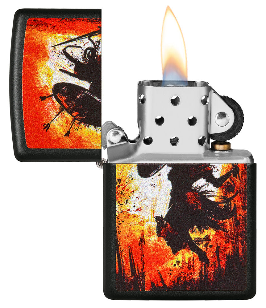 Zippo Warrior Design Black Matte Windproof Lighter – Made in USA - Shop now at Mjoutdoorsgear UK