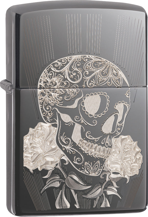 Zippo Fancy Skull Lighter 29883 by Zippo