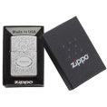 Crown Stamp Lighter with High Polish Chrome Coating Silver Zippo UK