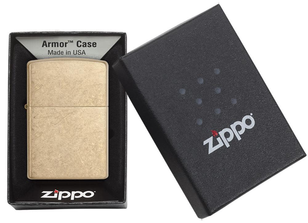 Armor® Tumbled Brass Windproof Lighter – Zippo UK