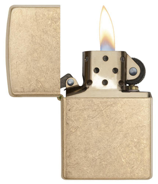Armor® Tumbled Brass Windproof Lighter – Zippo UK