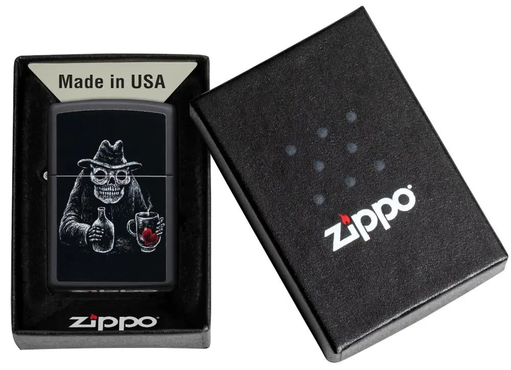 Zippo Bar Skull Lighter - Made in USA - Shop now at Mjoutdoorsgear UK