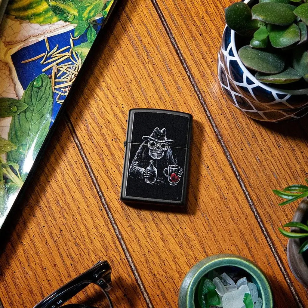Zippo Bar Skull Lighter - Made in USA - Shop now at Mjoutdoorsgear UK