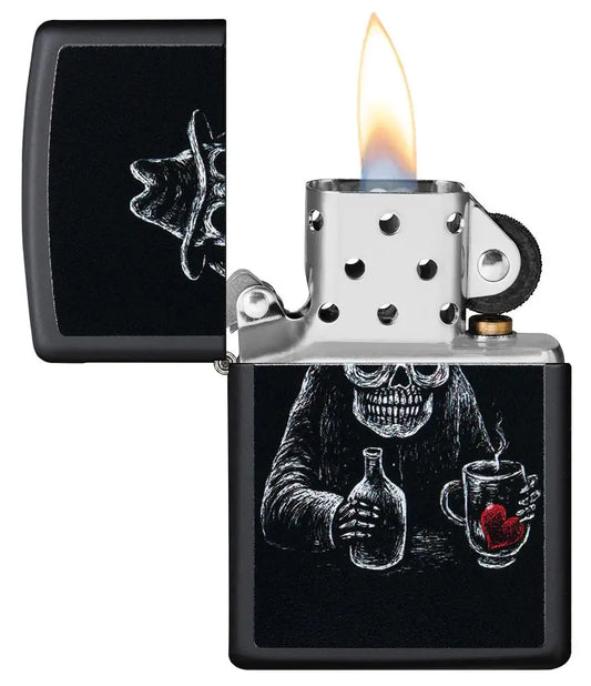 Zippo Bar Skull Lighter - Made in USA - Shop now at Mjoutdoorsgear UK
