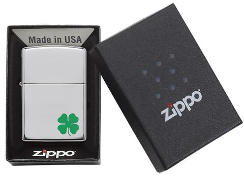 Zippo UK Bit O' Luck High Polish Chrome Pocket Lighter