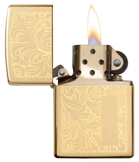 Zippo High Polish Brass Venetian® Windproof Lighter