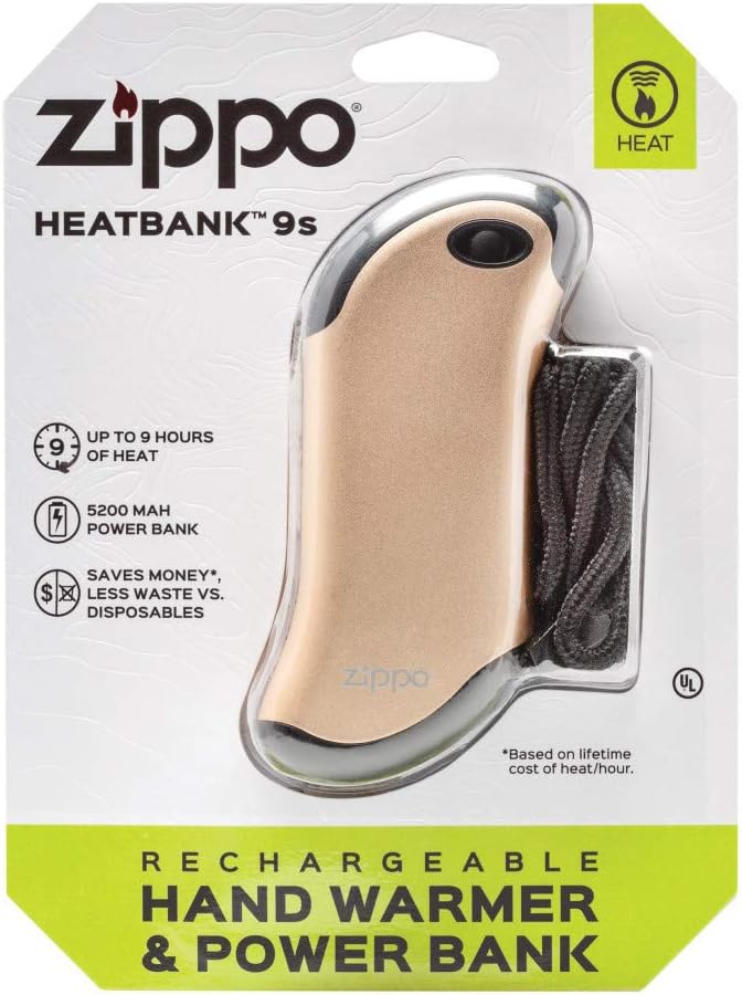 Zippo Champagne HeatBank 9s Rechargeable Hand Warmer