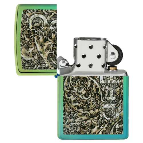 Zippo Design High Polish Teal - ZIPPO - Top original American lighters - Shop now at Mjoutdoorsgear UK