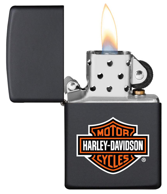 Harley-Davidson® Classic Logo Black Matte Lighter – Zippo USA