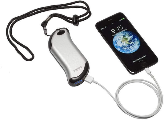 Zippo Silver HeatBank 9s Rechargeable Hand Warmer - Buy Now at Mjoutdoorsgear UK