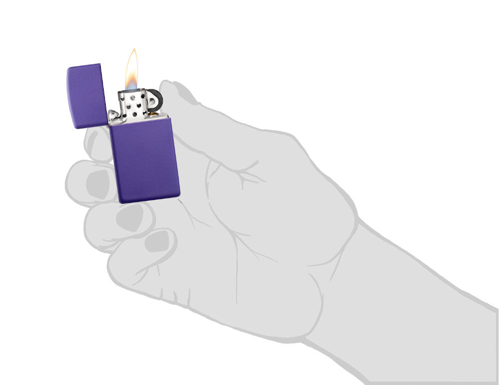 Slim® Purple Matte Windproof Lighter – Zippo USA