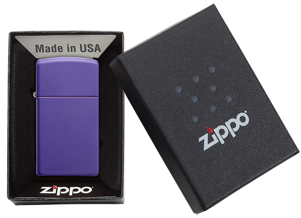 Slim® Purple Matte Windproof Lighter – Zippo USA