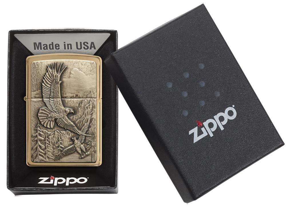 Zippo Soaring Eagles Emblem Windproof Lighter – Zippo UK